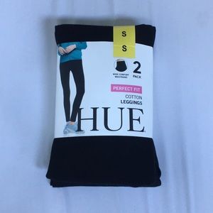 HUE “perfect fit” 2 pack cotton leggings